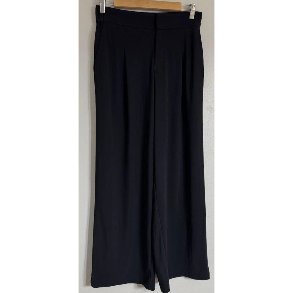 Athleta Pinnacle High Rise Trouser Pants Wide Leg Women’s Size 6 Black Pockets - Picture 4 of 12